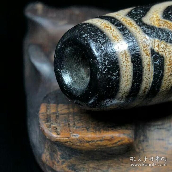 老佛门六眼天珠 珍品达洛朱砂六眼天珠