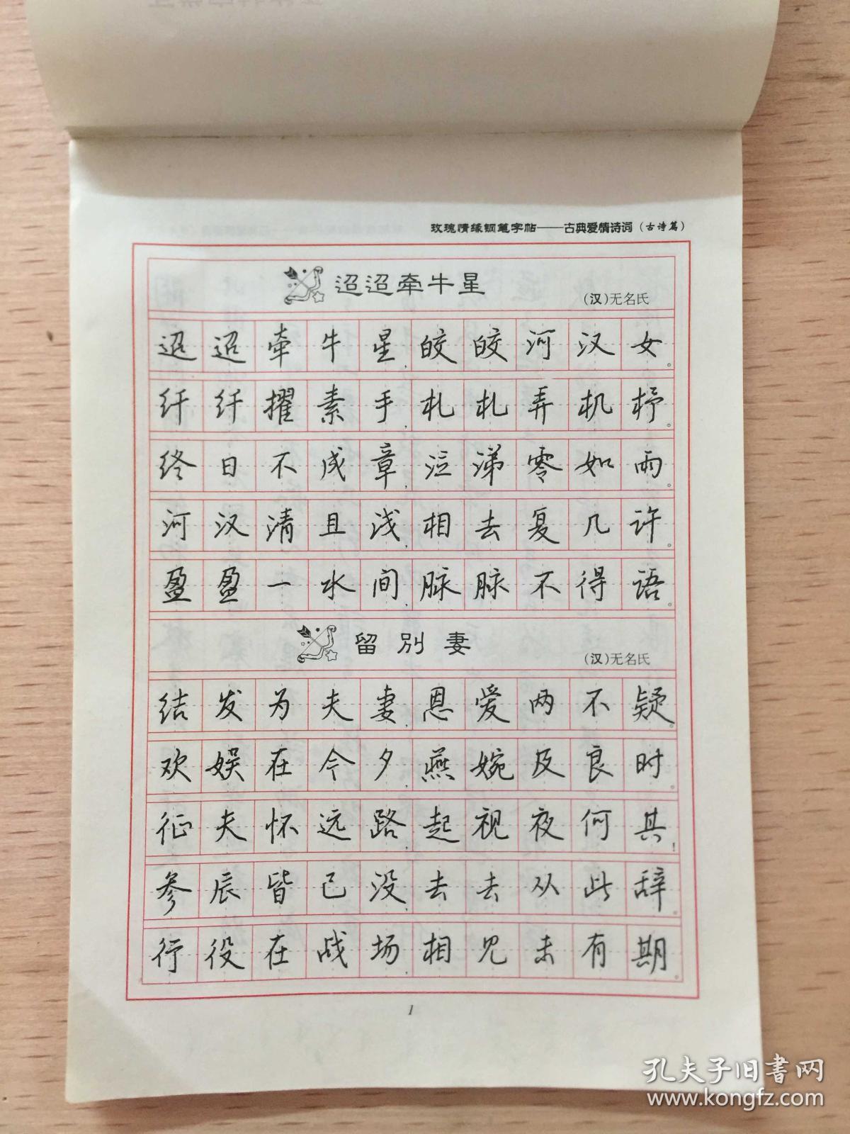 玫瑰情缘钢笔字帖—古典爱情诗词(行书) 王正良书写
