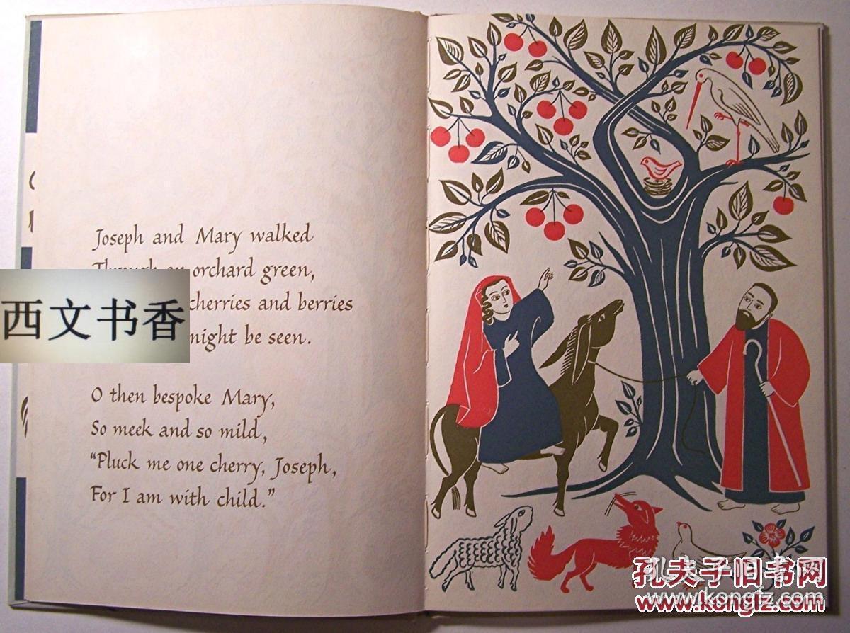 《樱桃树》jeanyee wong 版画插图,1951年出版, 精装