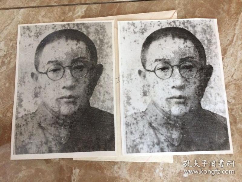 【民国老照片】湖州历史名人於树峦将军半身像二张 9.2cm*12.5cm