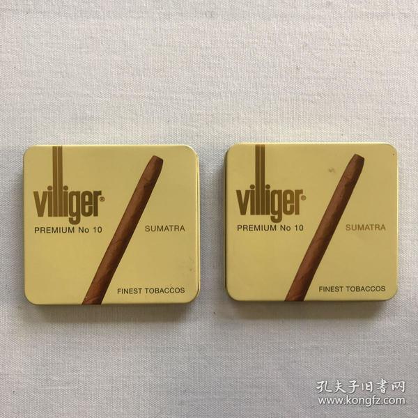 老烟标 烟标 villiger 威利 雪茄烟盒 铁盒 黄色