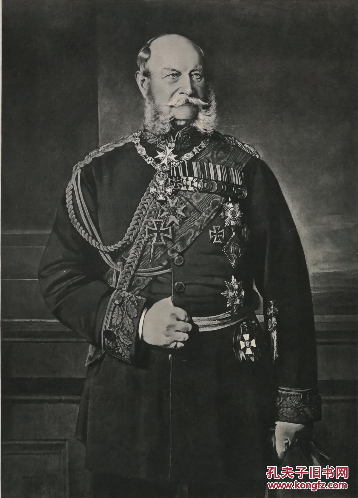 1890年照相凹版版画《威廉一世》43×29厘米