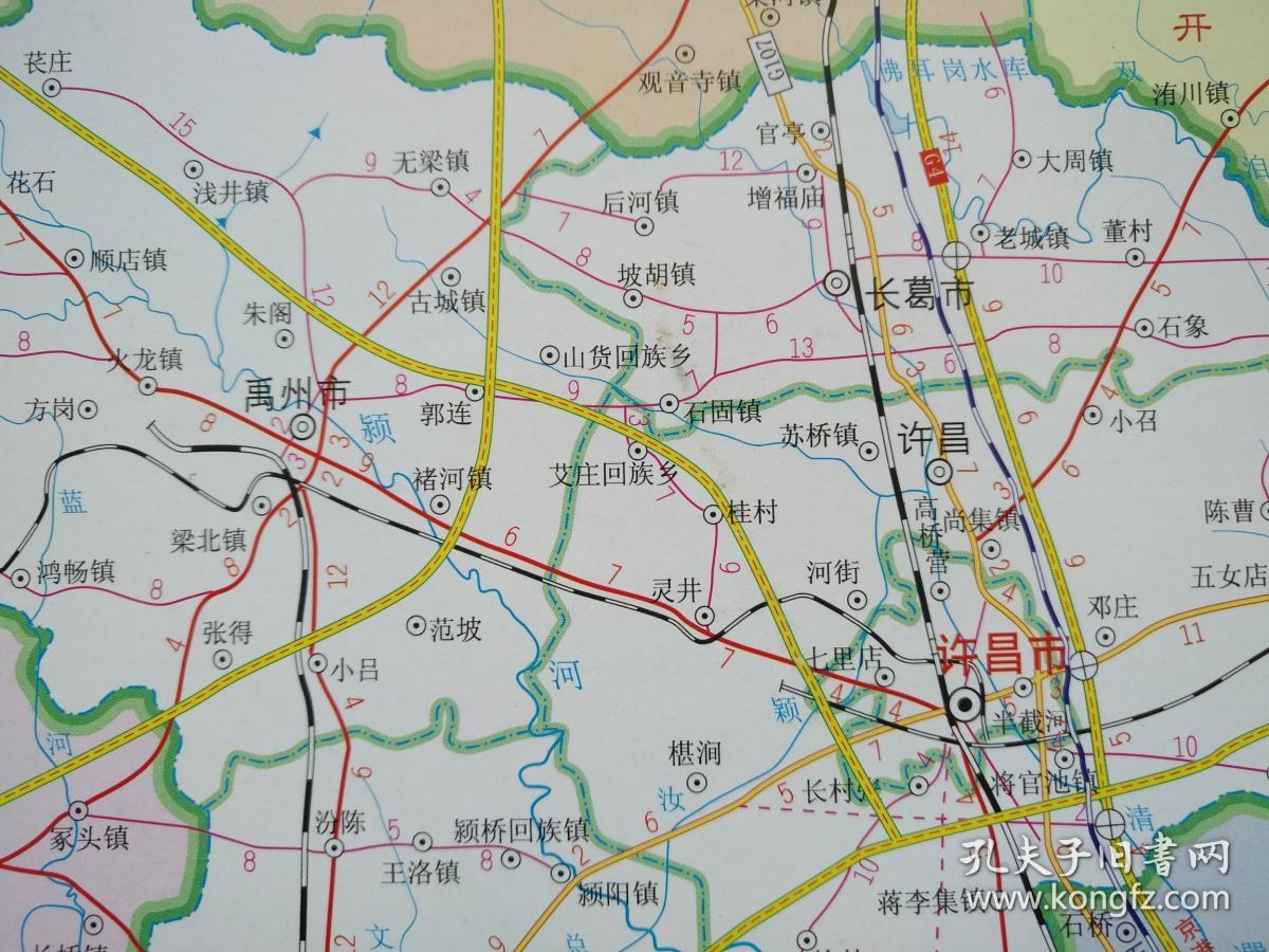 许昌市交通旅游图 许昌地图 许昌市地图 许昌交通图