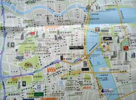 上海观光地图 日文版 上海地图 上海市地图 