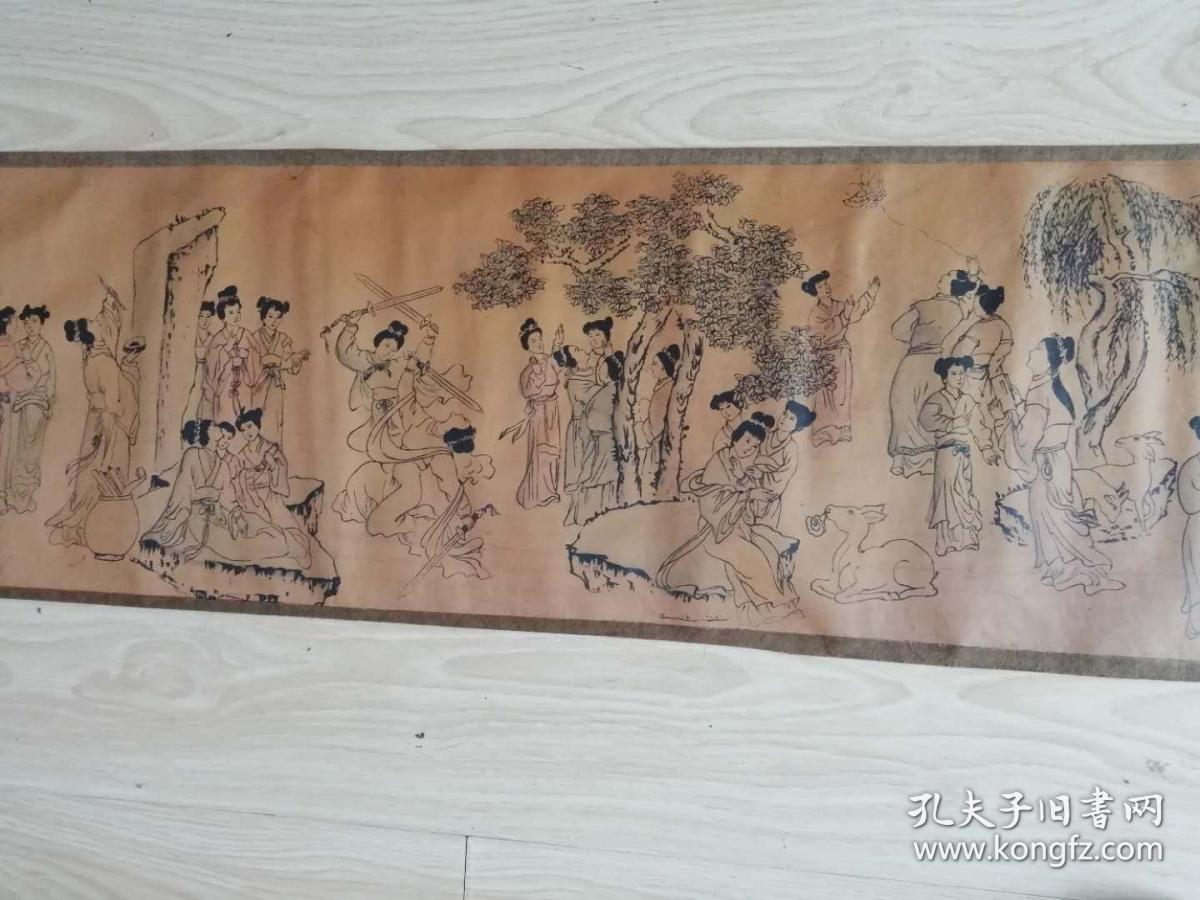 长卷画,【百美图】,名家作品,稀少喜欢的朋友不要错过