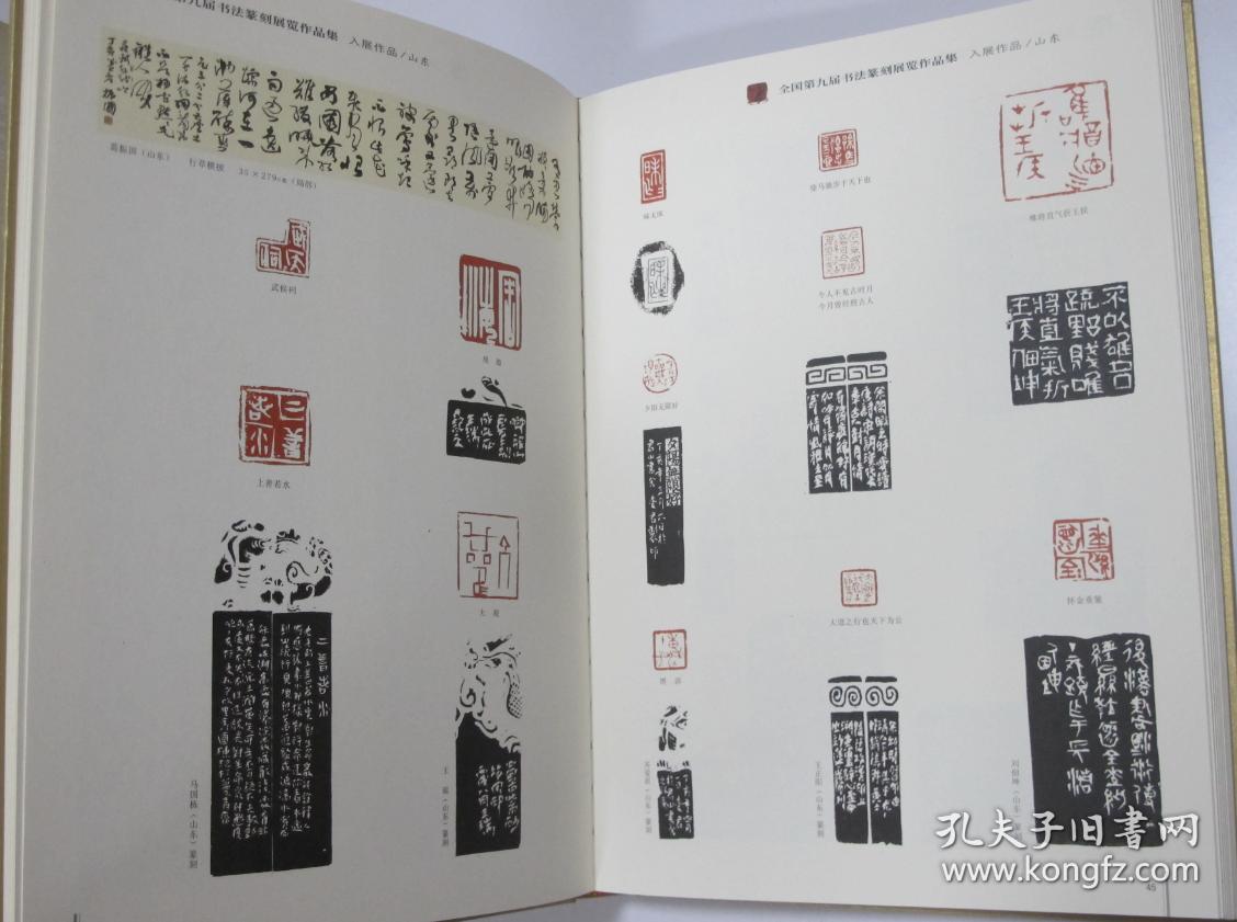 全国第九届书法篆刻展览作品集 岭南美术出版社 硬精装原函