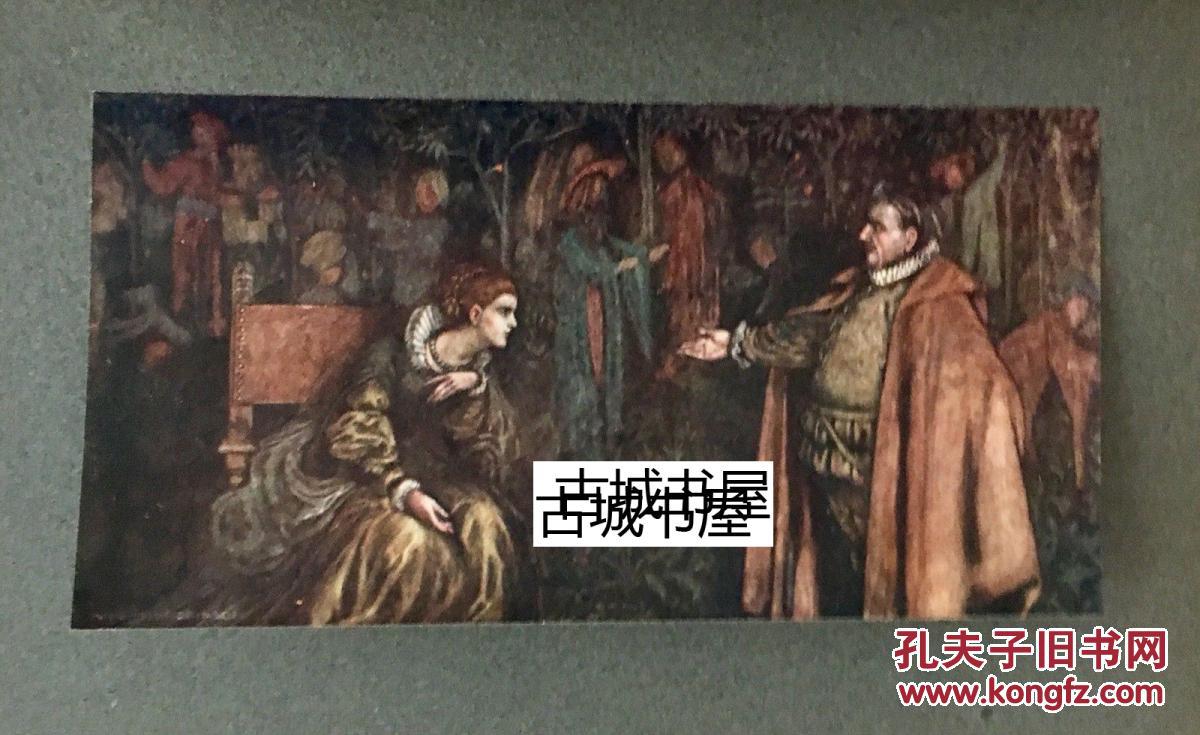 莎士比亚著《希斯·罗宾逊绘本:第十二夜》彩色版画插图,约1908年出版