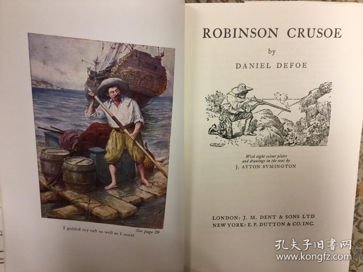 robinson crusoe (dent"s children"s illustrated classics)罗宾逊