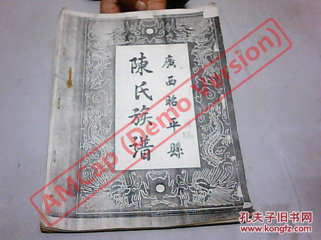 广西昭平县 陈氏族谱(复印本)