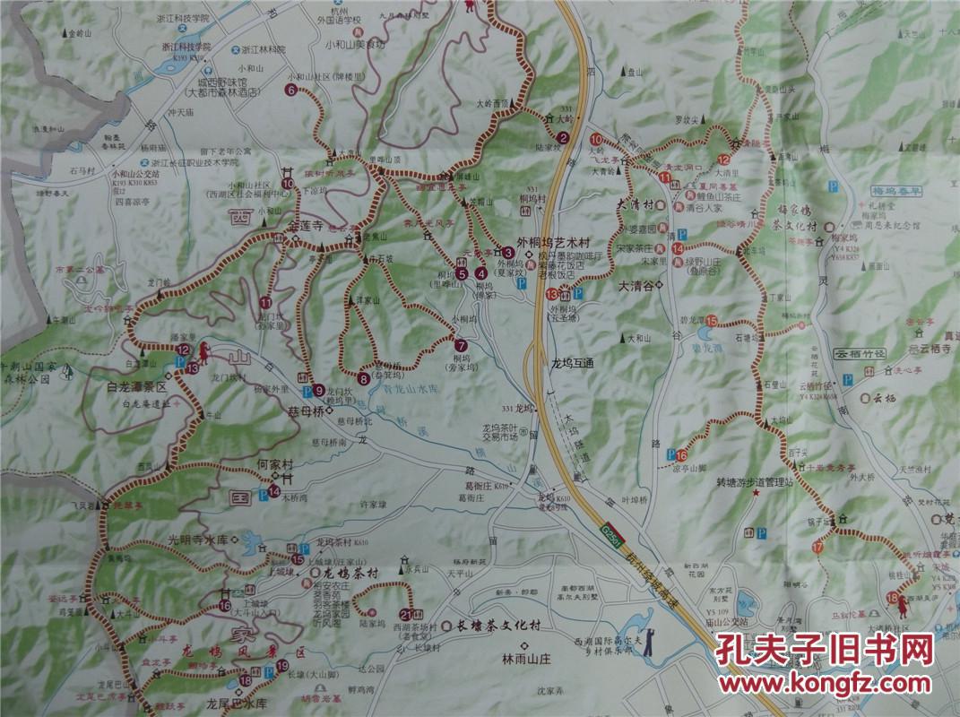2013西湖区西山登山旅游地图四开地图