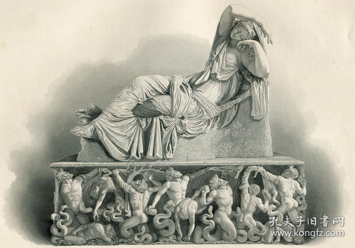 1876年钢版画《阿里阿德涅》31×22.5厘米