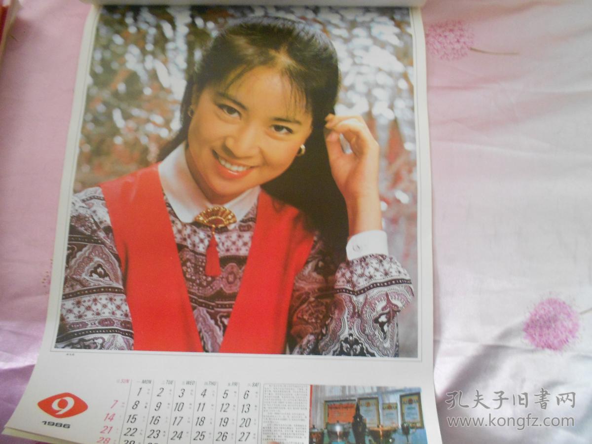 港台明星挂历12全 1986年 (翁美玲 林青霞 张曼玉 林凤娇 等)