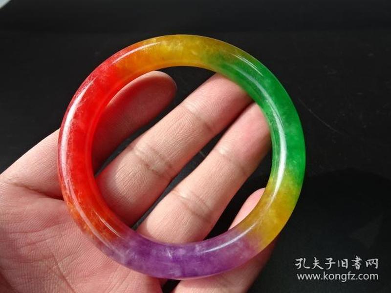 清代五彩翡翠手镯
