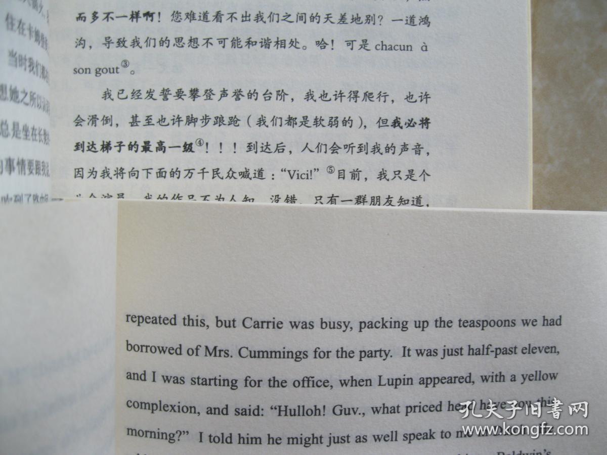 小人物日记《中文.英文两本合售》