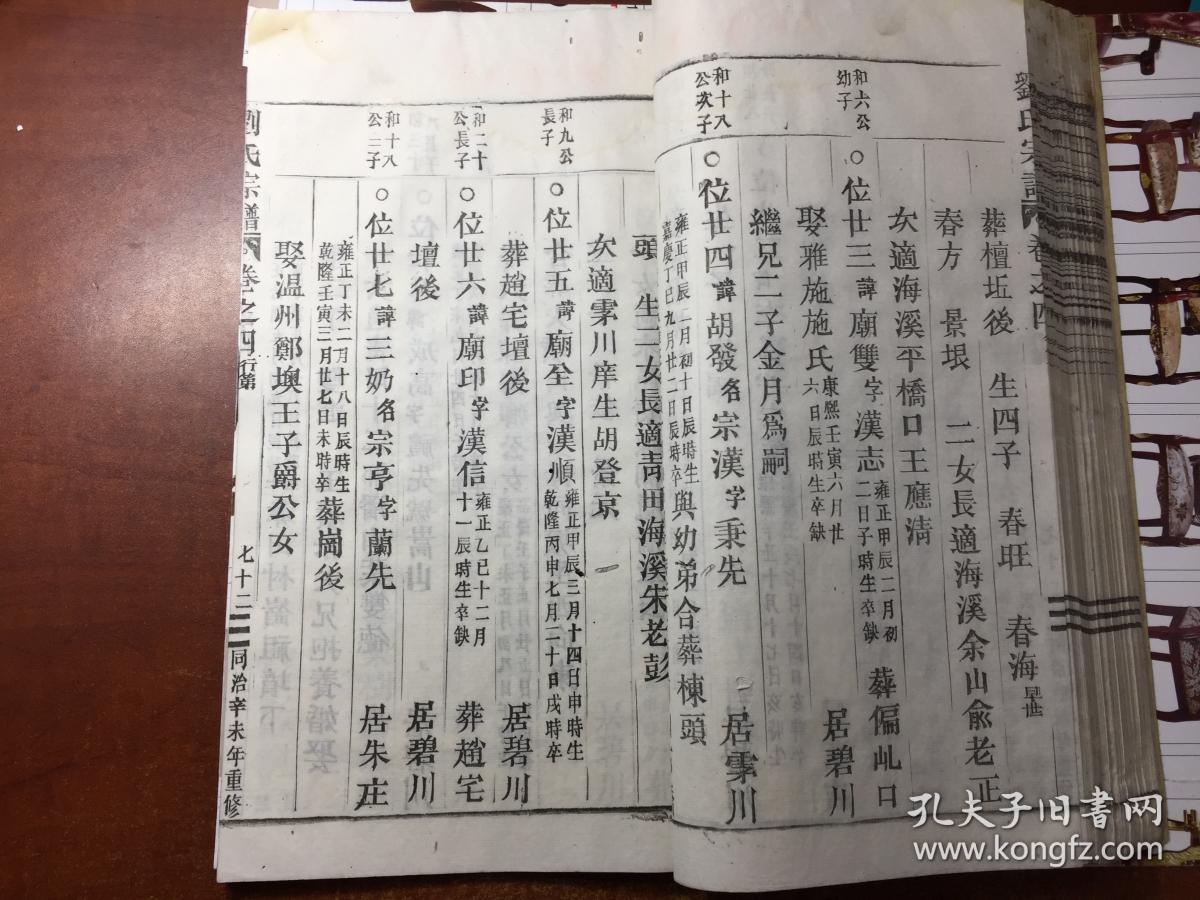 彭城 刘氏宗谱 刘氏族谱(白棉纸)家谱
