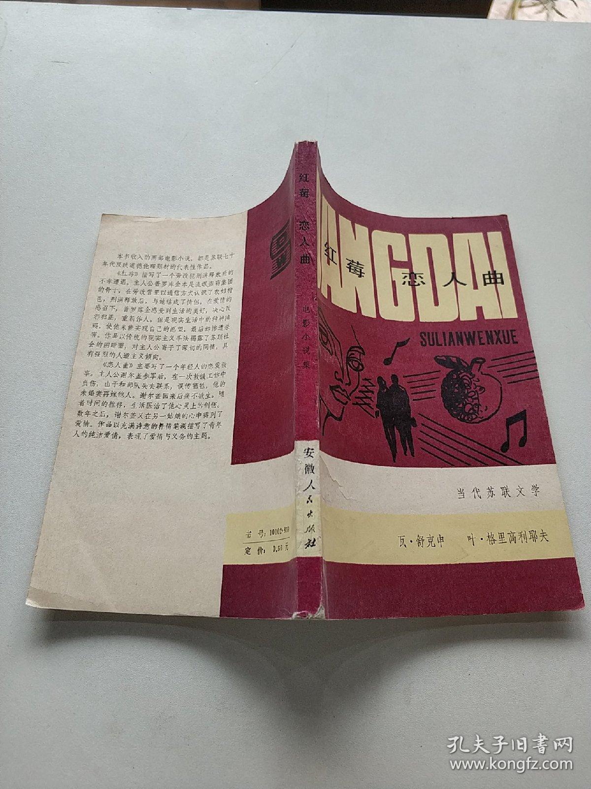 红莓恋人曲:电影小说集