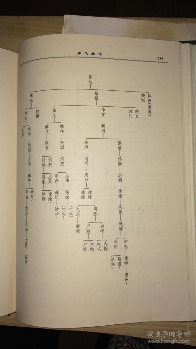 毕节十八家层台耿官堡小坝徐华屯黔西沙窝等地徐氏江南始祖徐达支系