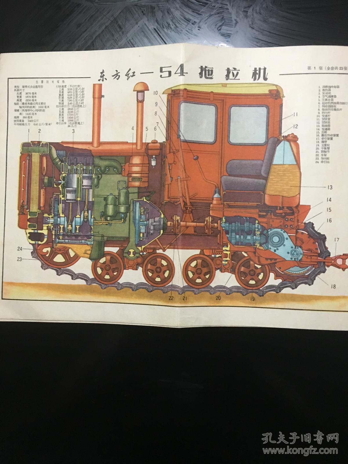 东方红-54型拖拉机使用说明书(一版一印,世存量少!