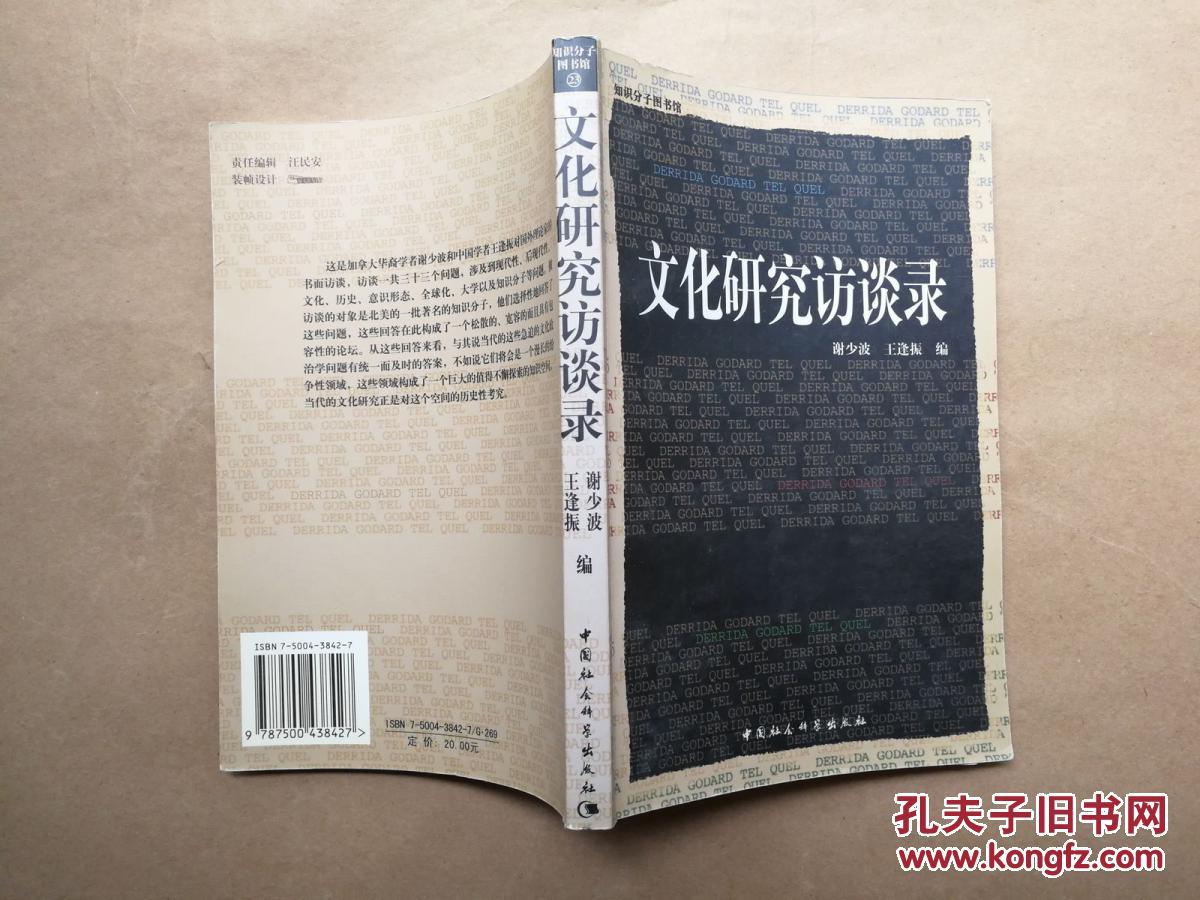 文化研究访谈录 谢少波 王逢振 编(2003年1版1