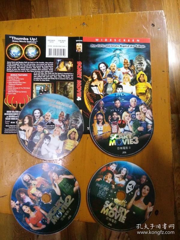 DVD 恶搞爆笑电影 惊声尖笑Scary Movie 1-4