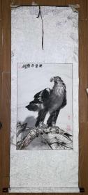 手绘真迹国画：中美协会员孙征教授《鹰》 立轴