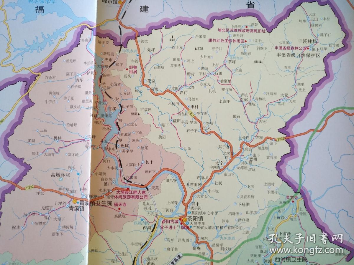 2018年 大埔县交通游览图 大埔地图 大埔县地图 大埔交通图 大埔城区