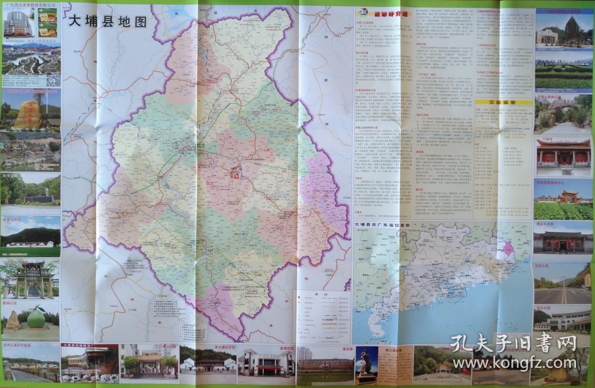 2018年 大埔县交通游览图 大埔地图 大埔县地图 大埔交通图 大埔城区