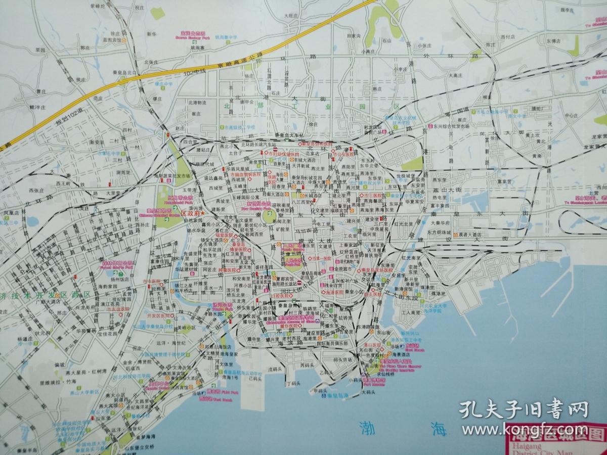 山海关导游图 山海关地图 山海关旅游图