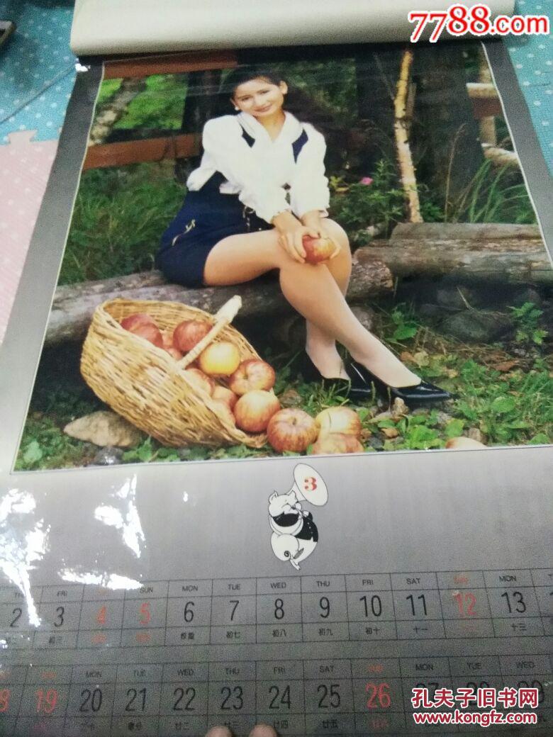 1995年挂历 美女 塑纸挂历 13张全