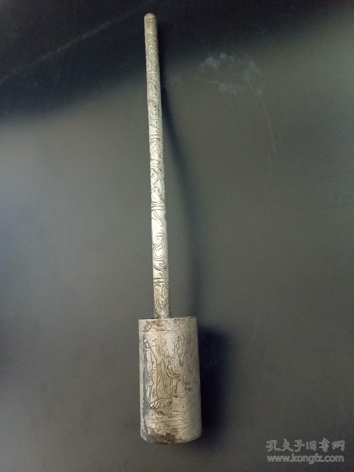 清代纯银浮雕人物酒具酒提子