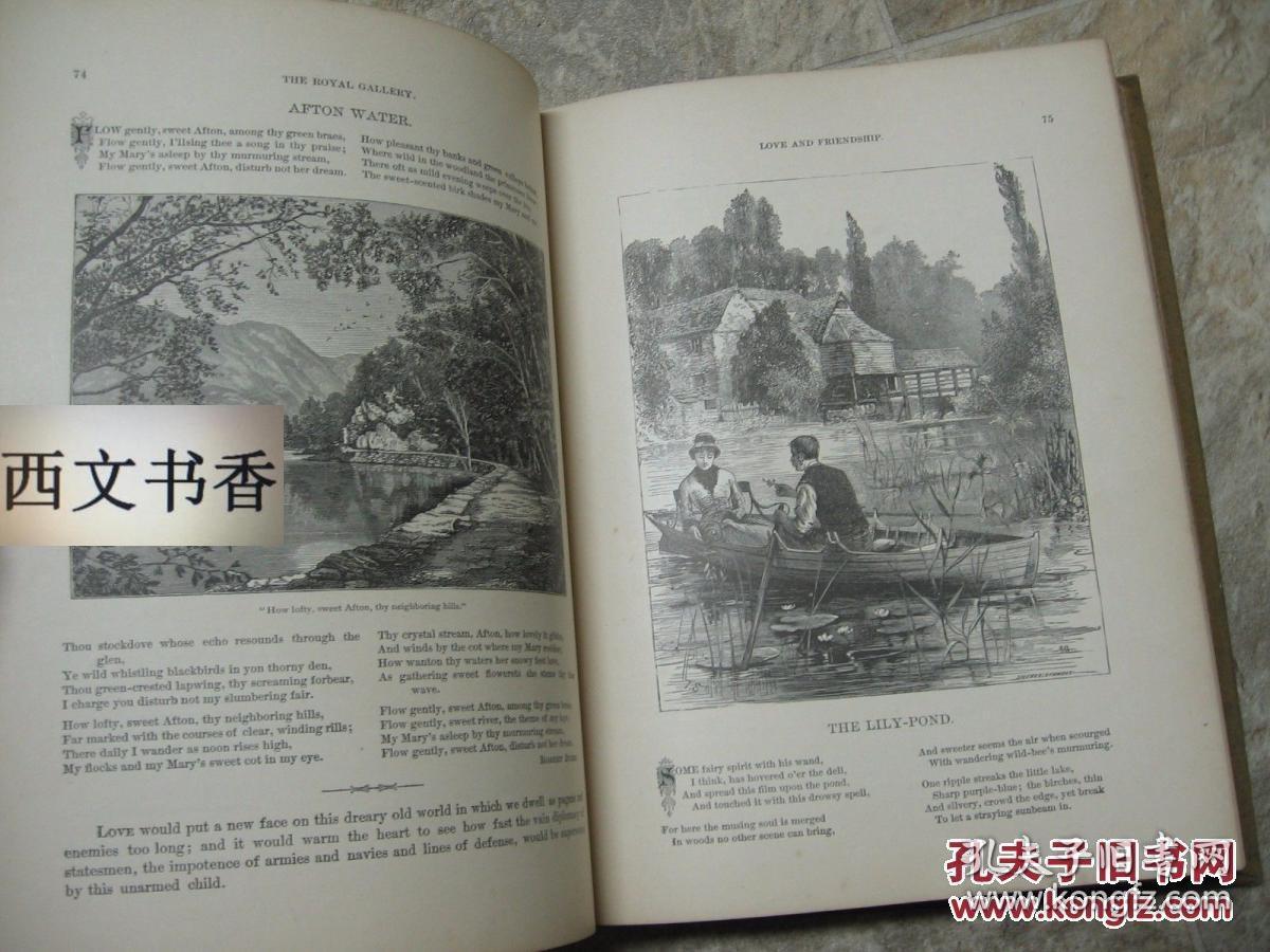 狄更斯,朗费罗著《诗歌与艺术》400幅 版画黑白插图 1886年美国出版