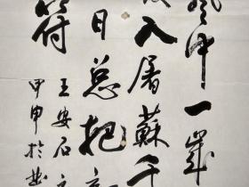 著名书法家 鲁杨 书法作品---王安石(元日)爆竹声中一