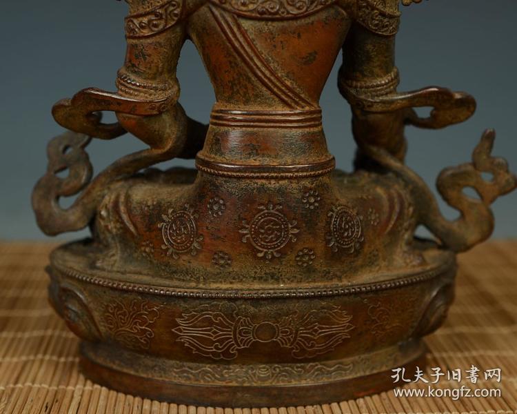 【古玩珍品】老铜器 观音造像古董古玩真品开脸精致法