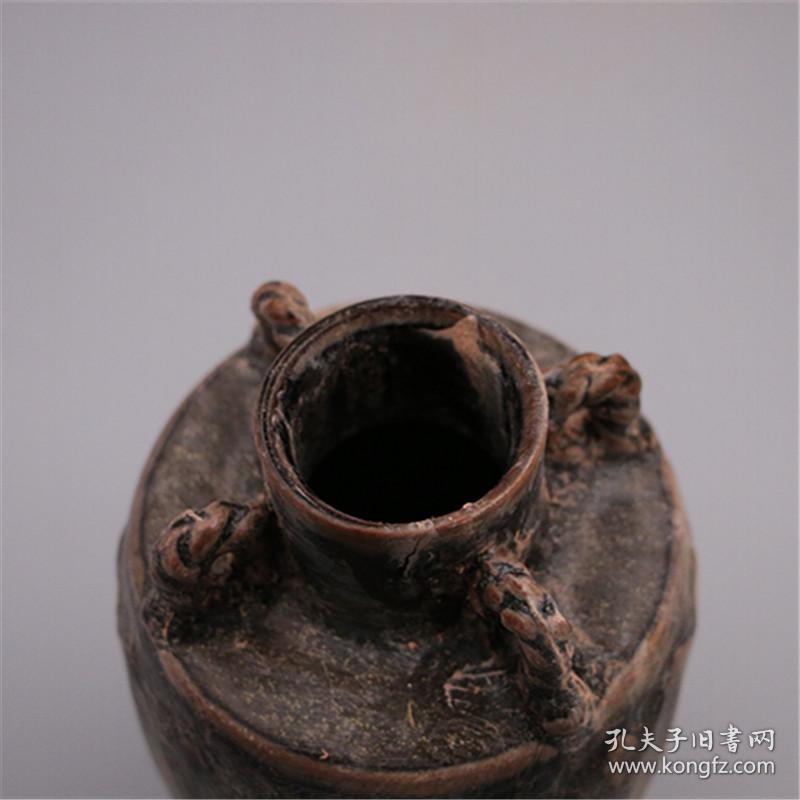宋代越窑茶叶墨四系罐仿出土古瓷器古玩古董收藏摆件居家公司装饰