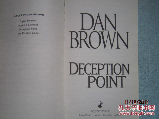 英文原版书danbrowndeceptionpoint详细书名请看图b0210