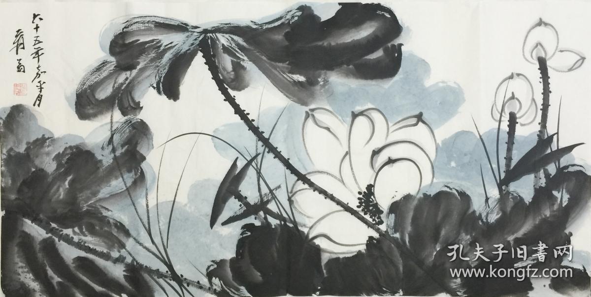 【顺丰包邮】【张大千】中国著名国画大师,手绘四尺斗方花鸟画(68*