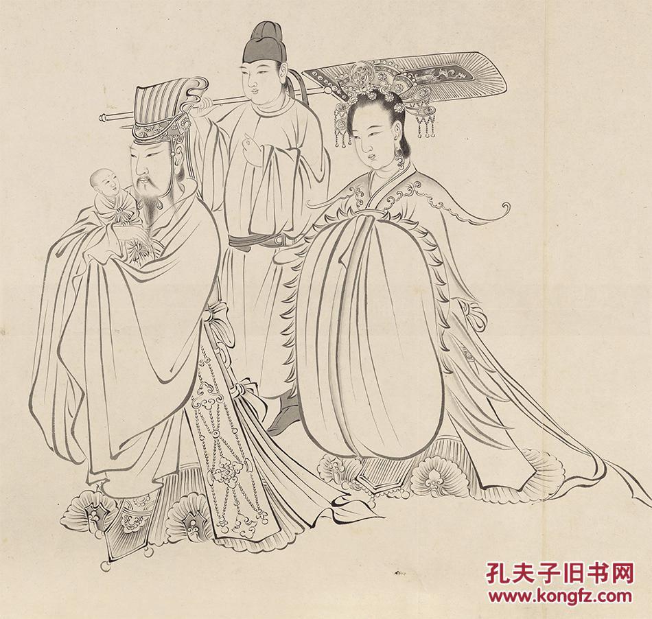 清 禹之鼎 临天王送子图