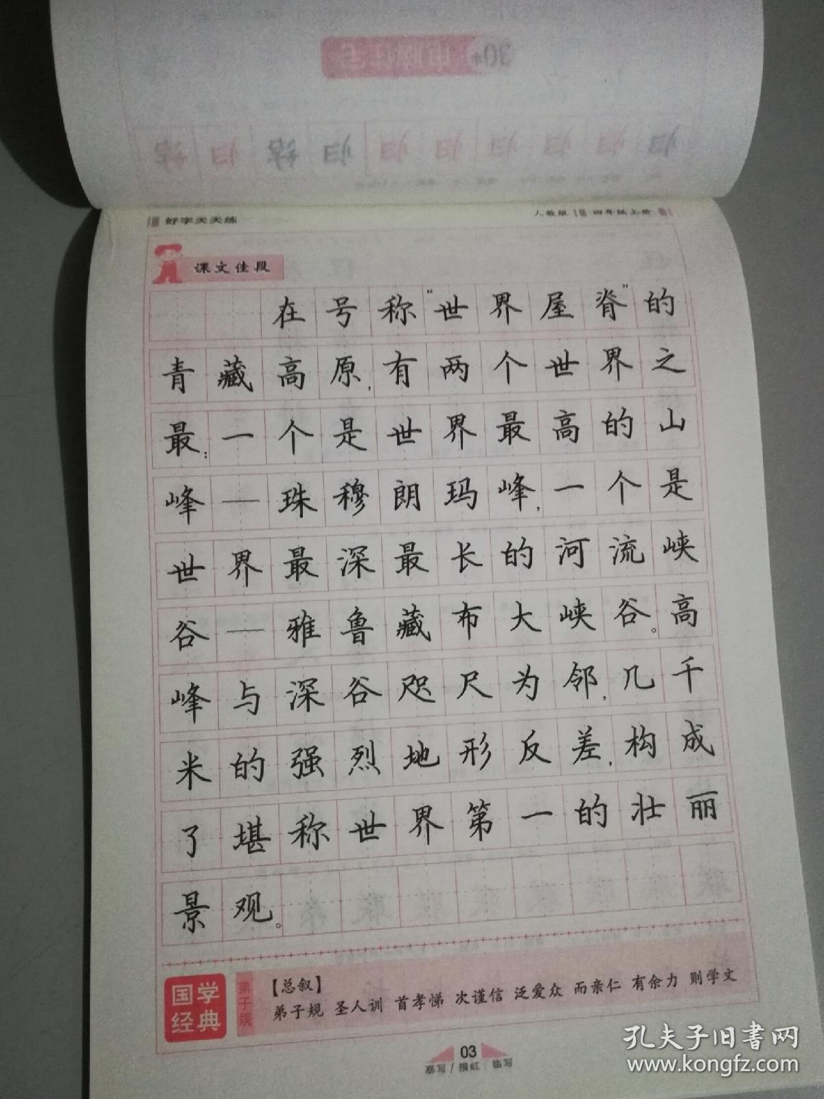 好字天天练 四年级(上)名家硬笔书法 硬笔楷书 适用新