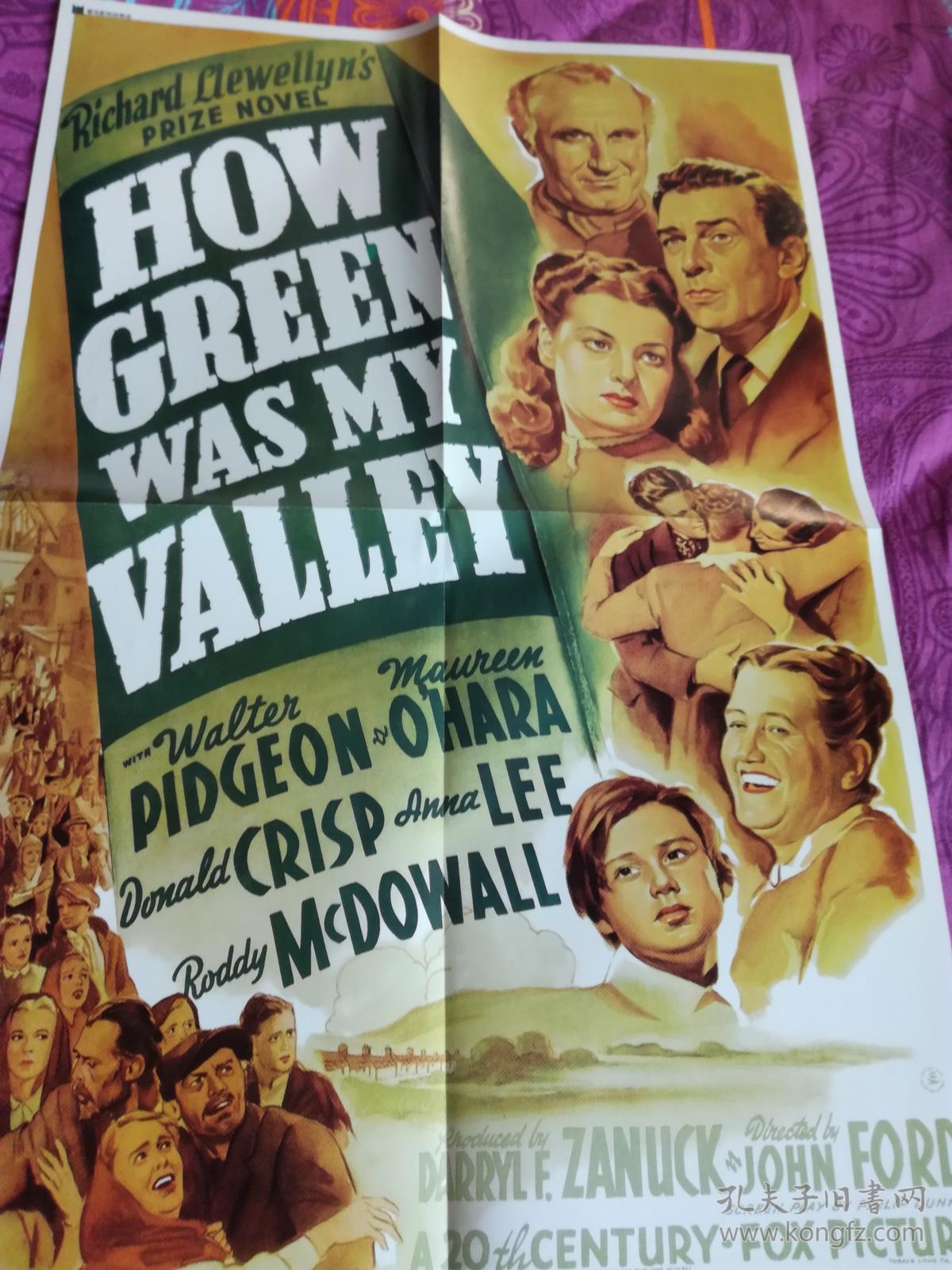 电影海报青山翠谷 how green was my valley 4开1页