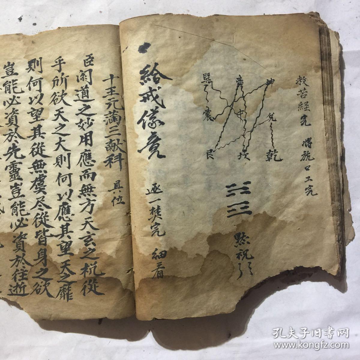 清代宗教手抄本:三清赞,请圣科,庭参科,燃灯科,传戒仪,十王圆满科等