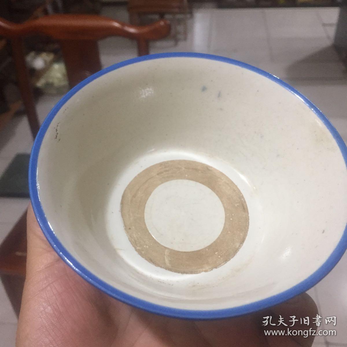 白瓷蓝花民国碗