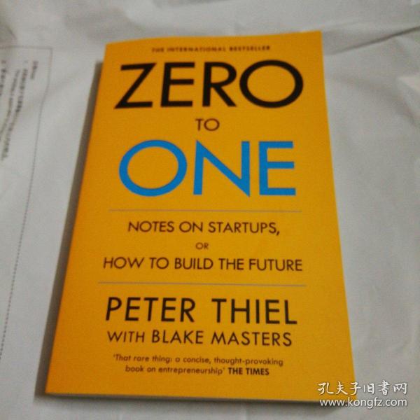 zero to one:notes on start ups, or how to build the future,英文