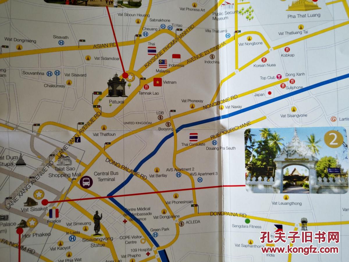 老挝旅游地图 老挝旅游图 老挝地图 万象地图 万象市地图