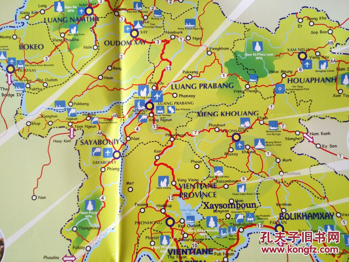 老挝旅游地图 老挝旅游图 老挝地图 万象地图 万象市地图