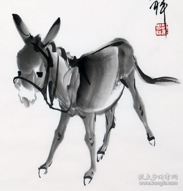 赵忠祥写意动物毛驴