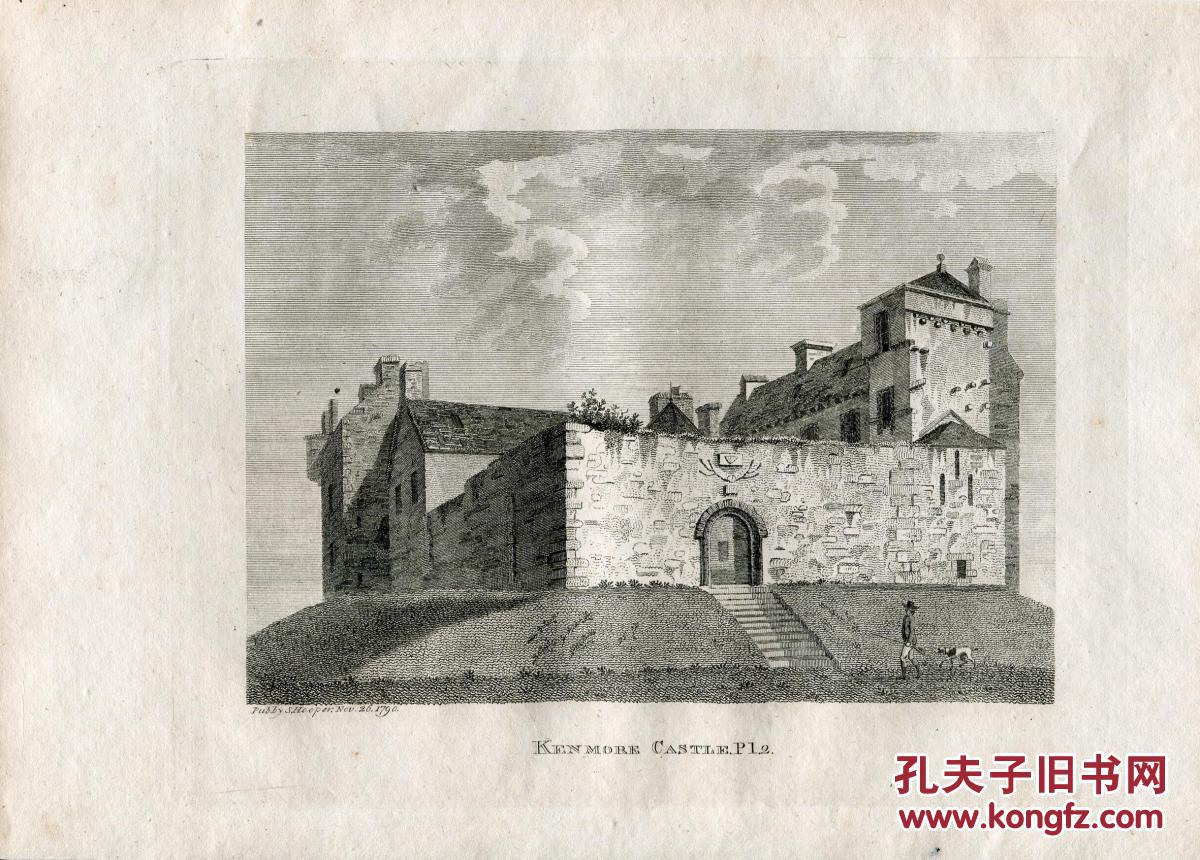 1790年铜版画《肯莫尔城堡》 26.5×19厘米