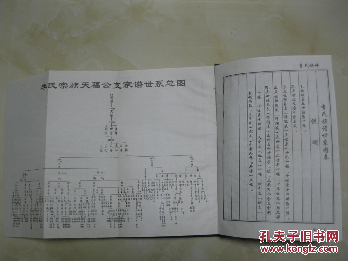 李氏族谱天福公支谱山东省聊城市临清市一带始祖思贤于明嘉靖至万历由