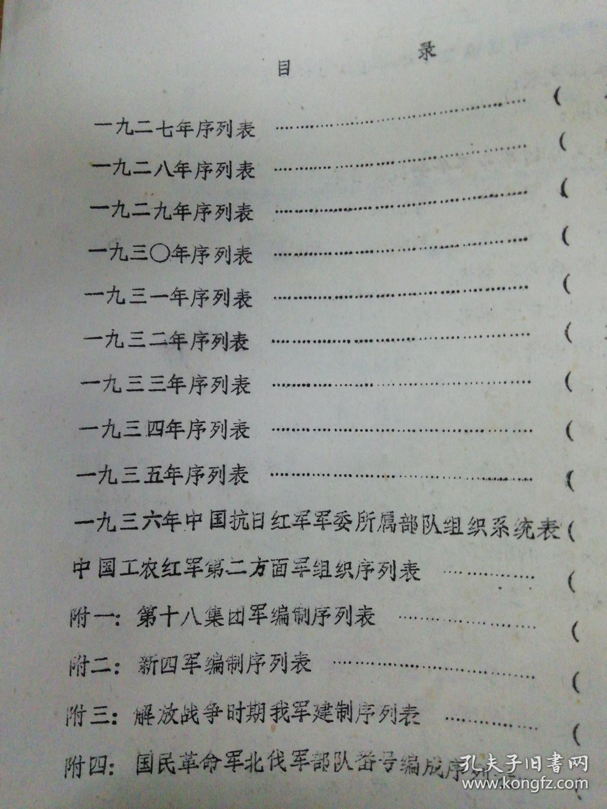 中国工农红军序列表19271936中国工农红军第二方面军组织序列表第十八