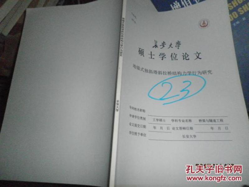 长安大学专业硕士学位论文《地锚式独斜塔斜拉