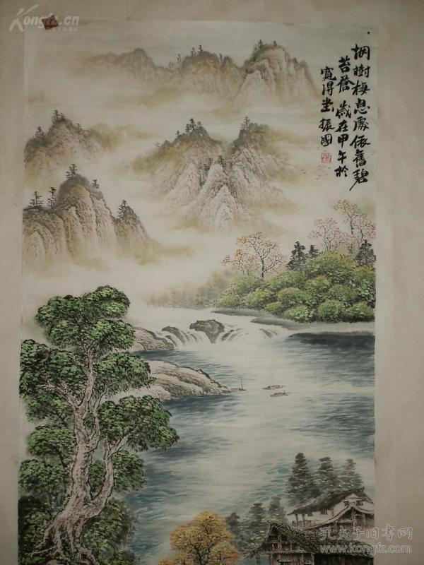 山东著名山水画家程振国4尺大幅山水画深山幽居图分类工艺品本店字画